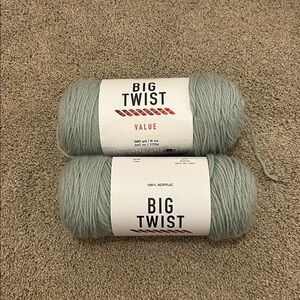 Big Twist value sage Yarn 2 skeins